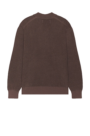 Corridor Long Sleeve Slouchy Polo in Brown