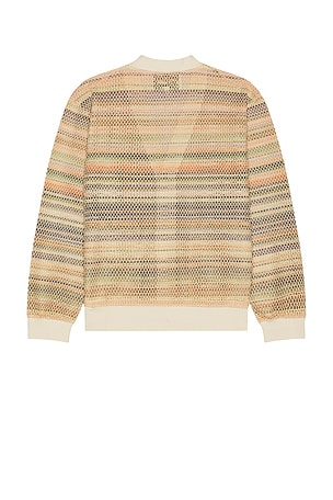 Corridor Rainbow Mesh Cardigan in Ivory