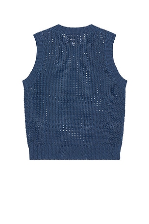 Corridor Mercerized Vest in Blue