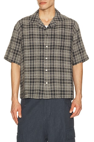 Plaid Seersucker Short Sleeve Shirt Corridor