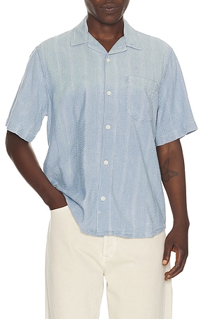 Striped Seersucker Short Sleeve Shirt Corridor
