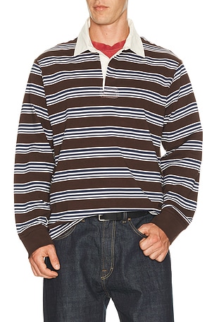 Mini Stripe Long Sleeve Rugby Corridor
