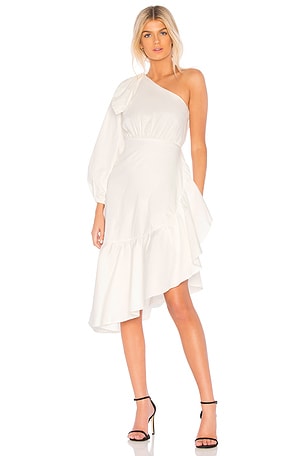 cynthia rowley one shoulder dress Cynthia Rowley Myrtle One-Shoulder Ruffle Tulle Mermaid Gown