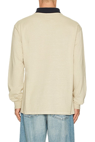 Critical Slide Sun Cured Quarter Zip Rugby in Tan