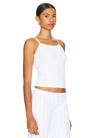 Cou Cou Intimates The Regular Picot Tank Top in White