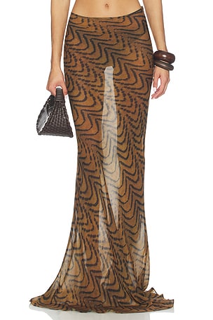 Printed Maxi Skirt Cha The Label