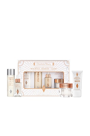 CHARLOTTE'S 4 MAGIC + SCIENCE STEPS TO RESURFACE, HYDRATE + GLOW 스킨케어 킷 Charlotte Tilbury