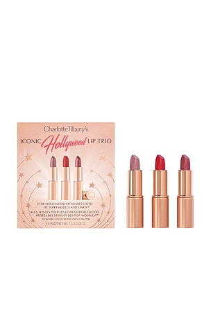 JUEGO DE VIAJE CHARLOTTE'S ICONIC HOLLYWOOD LIP TRIO Charlotte Tilbury