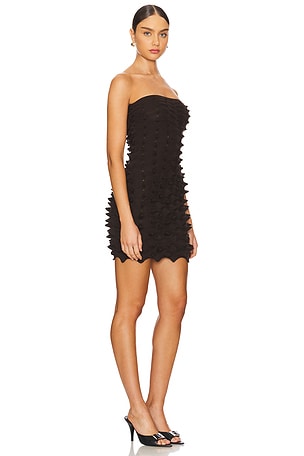 CHET LO Gradient Spikes Mini Dress in Brown