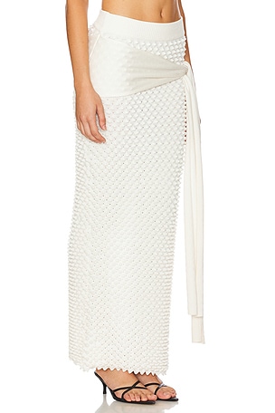 CHET LO x REVOLVE Mini Spike Wrap Skirt in White