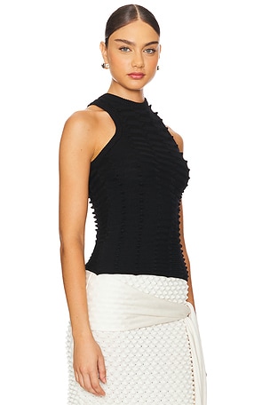 CHET LO Gradient Spike Tank Top in Black