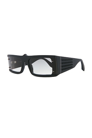 Christian Louboutin Rectangular Acetate Sunglasses in Black