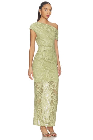 Curaae by Elliatt Fiorella Off The Shoulder Maxi Dress in Sage