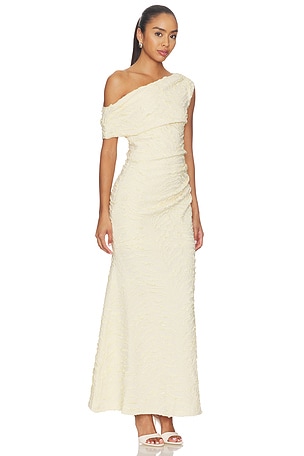 Curaae by Elliatt Fay One Shoulder Maxi Dress in White