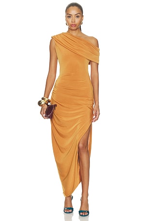 Roya Asymmetric Maxi Dress Curaae by Elliatt