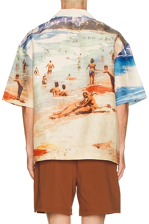 Cult Gaia Ipanema Shirt in Rio Beach Print. Size S. Also
