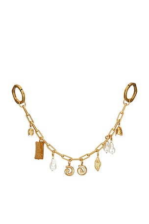 Cult Gaia Bijou Bag Charm in Metallic Gold