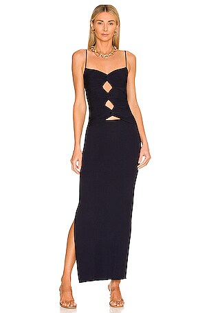cult gaia honey knit dress in Ink college dress