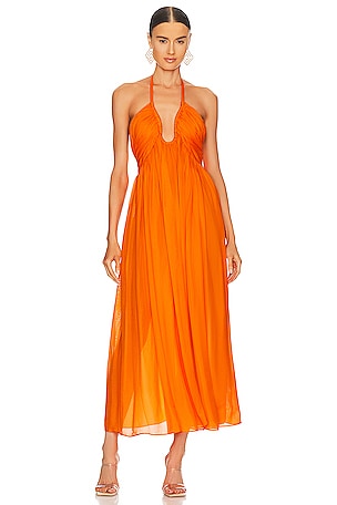 Cult Gaia Sloane Dress in Papaya | REVOLVE