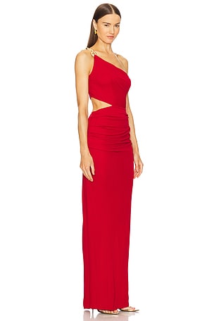 Cult Gaia Cobi Gown in Burgundy