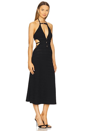 Cult Gaia Evaleigh Knit Dress in Black