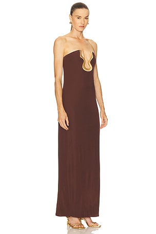 Cult Gaia Abril Gown in Brown