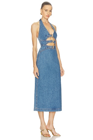Cult Gaia Estelle Dress in Denim