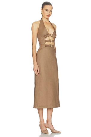 Cult Gaia Estelle Dress in Brown