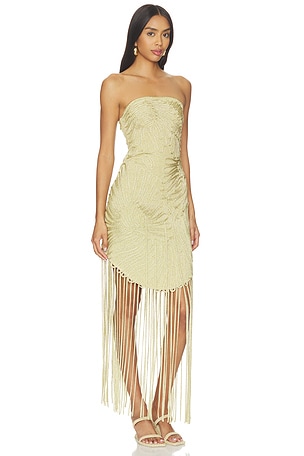 Cult Gaia Edina Dress in Metallic Gold