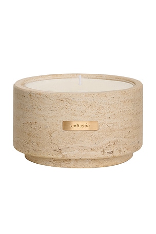 Noor Travertine Vessel & Candle Cult Gaia