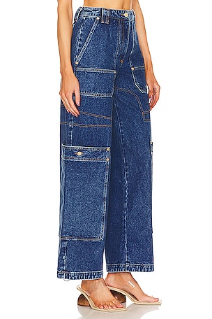 Cult Gaia Wynn Wide Leg Cargo in Blue