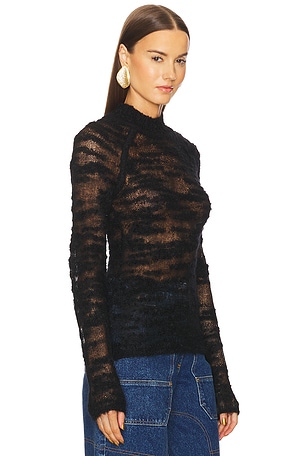 Cult Gaia Sima Knit Top in Black