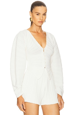 Cult Gaia Blair Knit Cardigan in Ivory