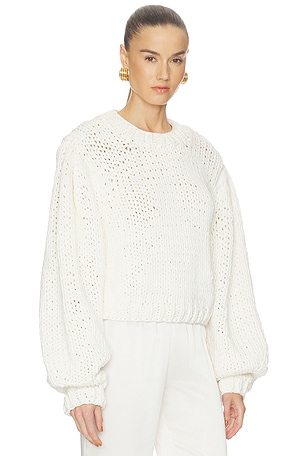 Cult Gaia Trina Pullover Sweater in Ivory. Size L. Also
