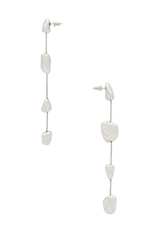 Cult Gaia Cleo Earrings in Metallic Silver
