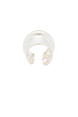 Cult Gaia Bambu Ring in Metallic Silver