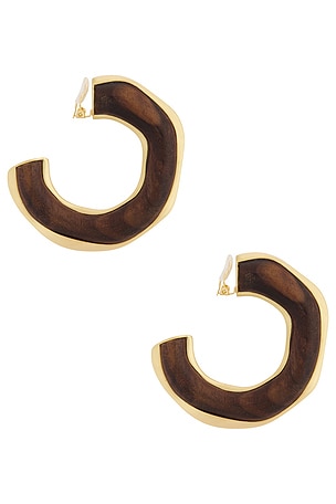Cult Gaia Madeira Earring in Brown