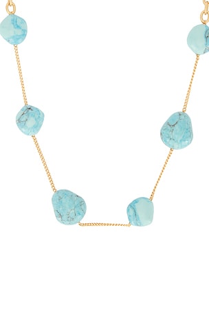 Cult Gaia Andie Necklace in Teal,Metallic Gold
