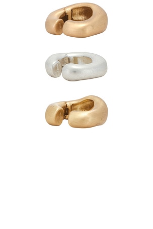 Cult Gaia Solene Earring in Metallic Gold,Metallic Silver