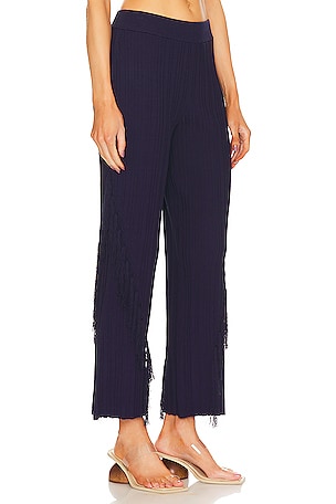 Cult Gaia Maude Knit Pant in Navy