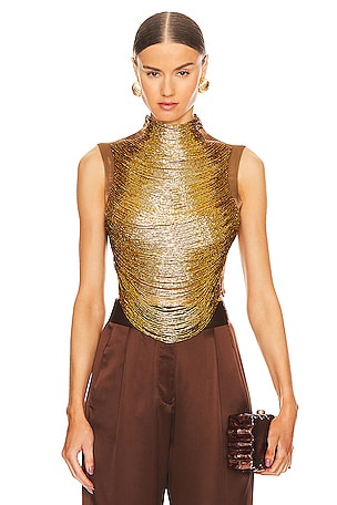 Ronny Kobo Gadot Knit Top in Champagne