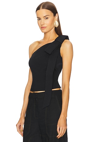 Cult Gaia Nomi Knit Top in Black