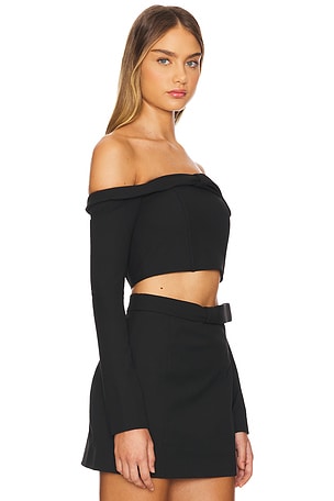 Cult Gaia Valia Top in Black