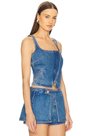 Cult Gaia Jade Top in Blue