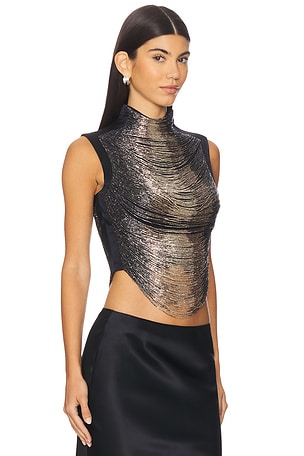 Cult Gaia Taraji Sleeveless Top in Black
