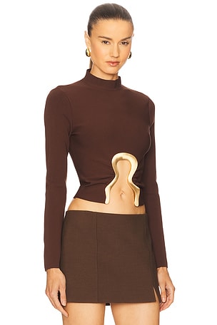 Cult Gaia Elisabetta Top in Brown. Size XS. Also