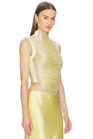 Cult Gaia Taraji Sleeveless Top in Lemon