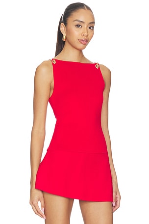 Cult Gaia Georgette Top in Red