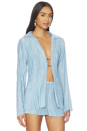 Cult Gaia Clarabelle Top in Baby Blue