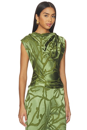 Cult Gaia Monette Top in Green. Size 12. Also